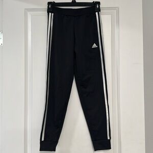 Kids Black Adidas Pants. Size Small 7/8. Black.